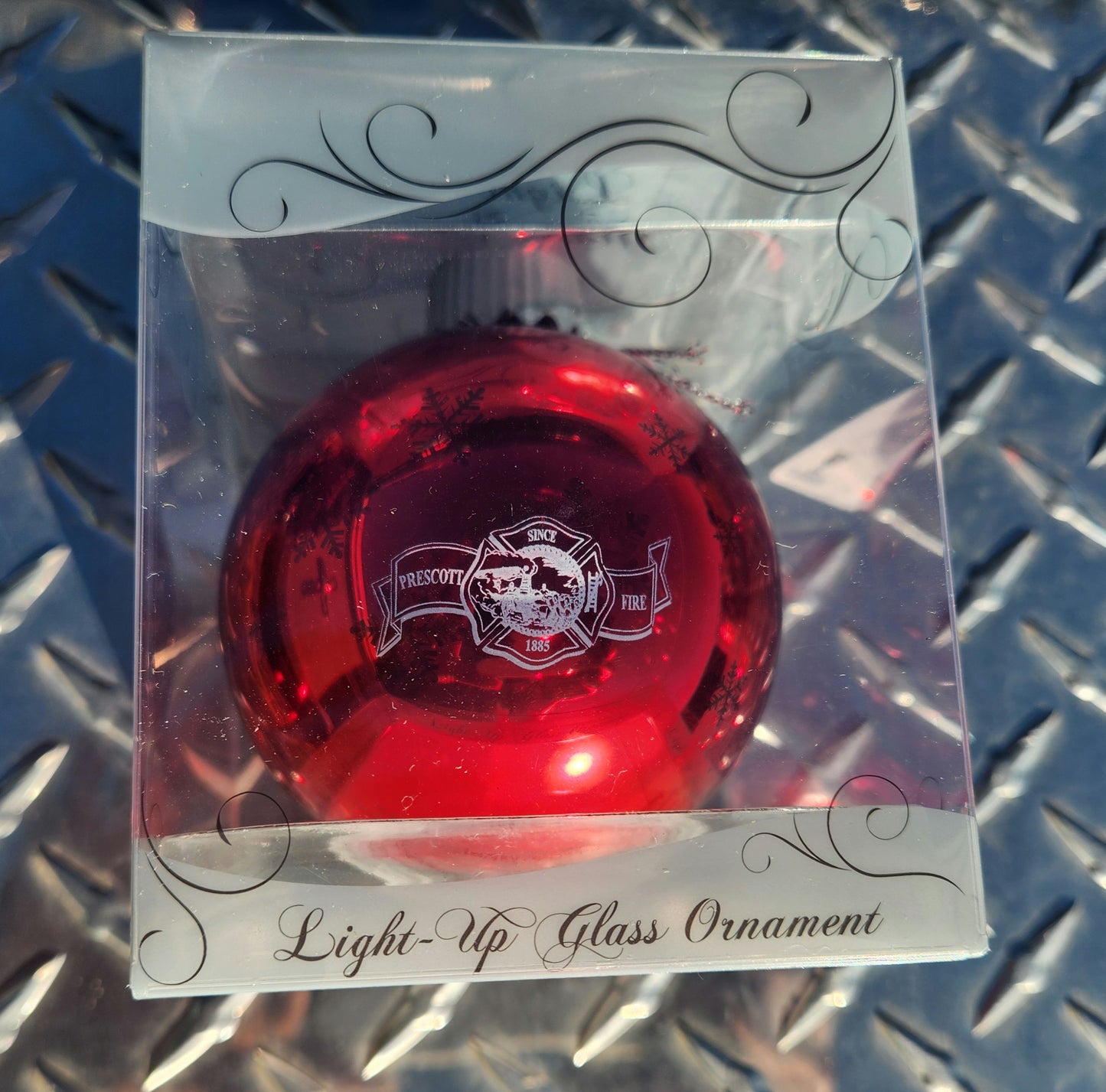 Granite Mountain Hotshots and Prescott Fire Department Light-Up Christmas Ornaments