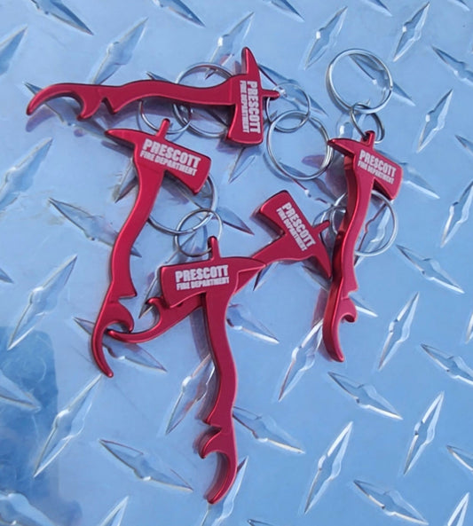 Prescott Fire Department Axe Bottle Opener Keychain