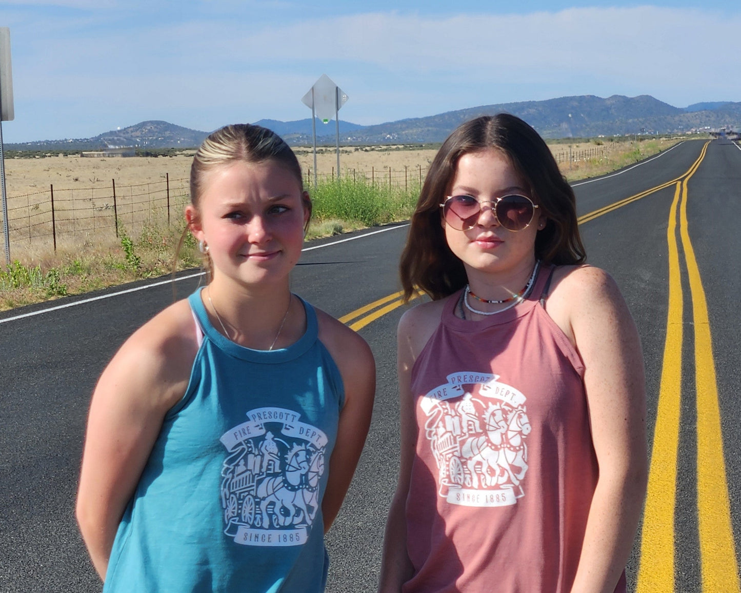 Prescott Fire 1885 Logo Ladies' Racer-Back Tanks