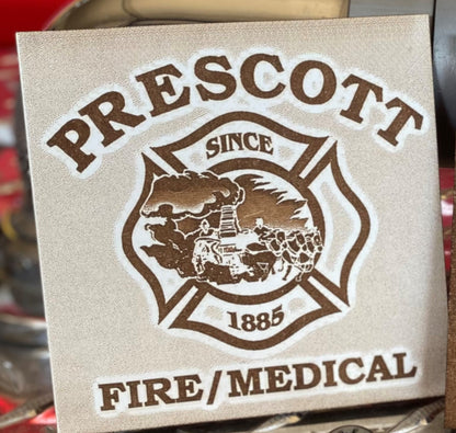Prescott Fire Department Wooden Coasters